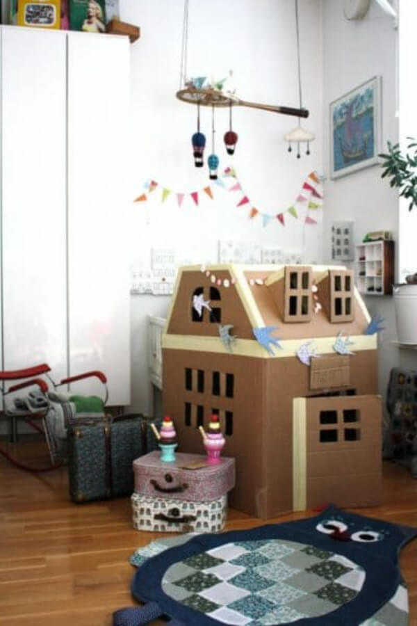 Cardboard Playhouse For Toddlers