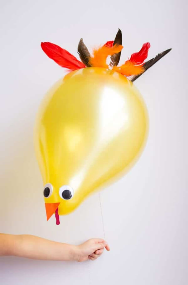 Easy Turkey Balloons Craft For Kids