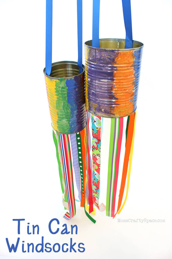 Fancy Tin Can Winds Socks Art Projects for Preschoolers