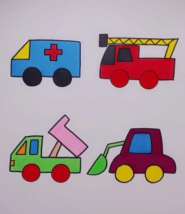 Construction Vehicle Drawings for Kids Helpful vehicles