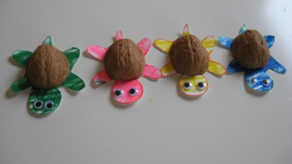 Family Of Walnut Shell Turtles Craft & Activity For Kids
