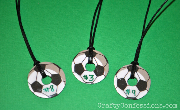 Sports Themed Craft Ideas For Kids Football Themed Soccer Necklaces