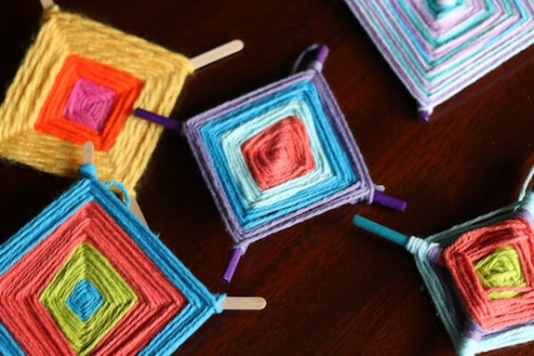 How To Make A God’s Eye Weaving Craft For Kids God's Eye Craft Ideas