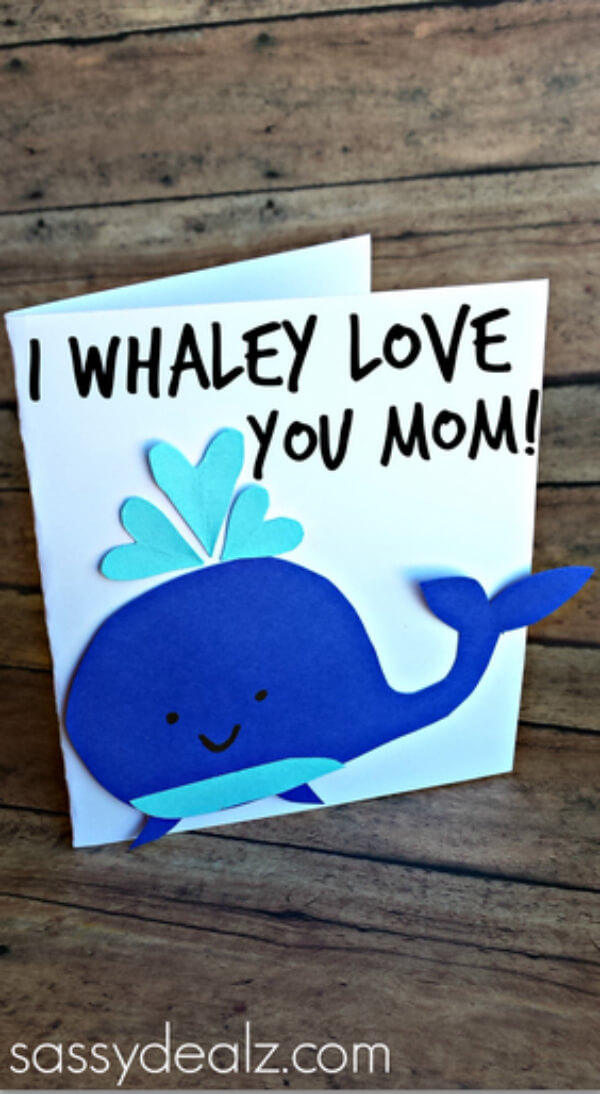Whale Themes Mother's Day Card