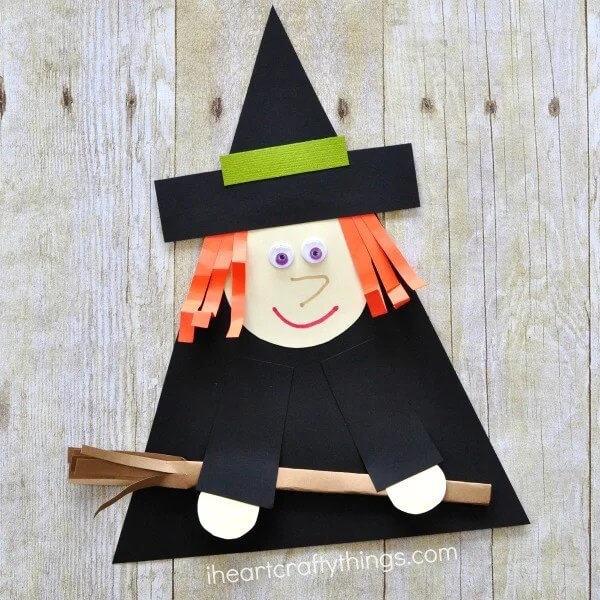 Witch Paper Craft for Halloween Decoration