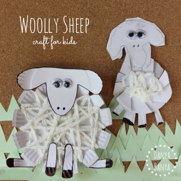 Yarn Wrap Sheep Craft For Kids