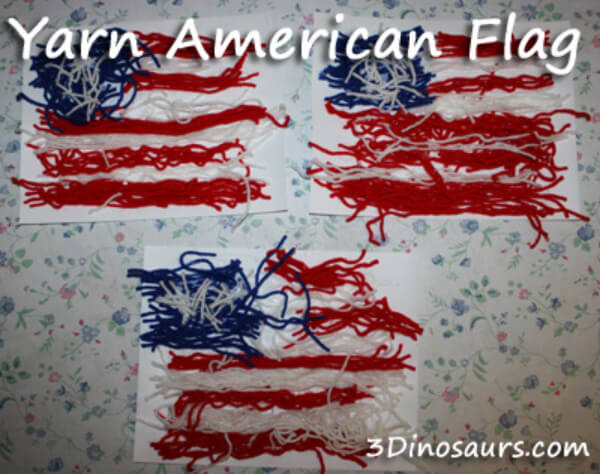 American Flag Crafts For Kids How To Make American Flag With Yarn