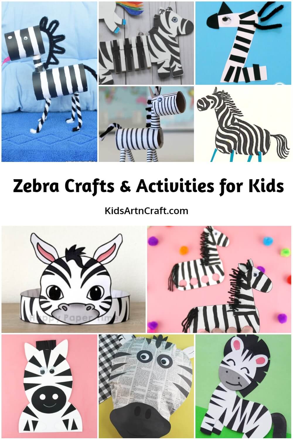 Zebra Crafts & Activities for Kids
