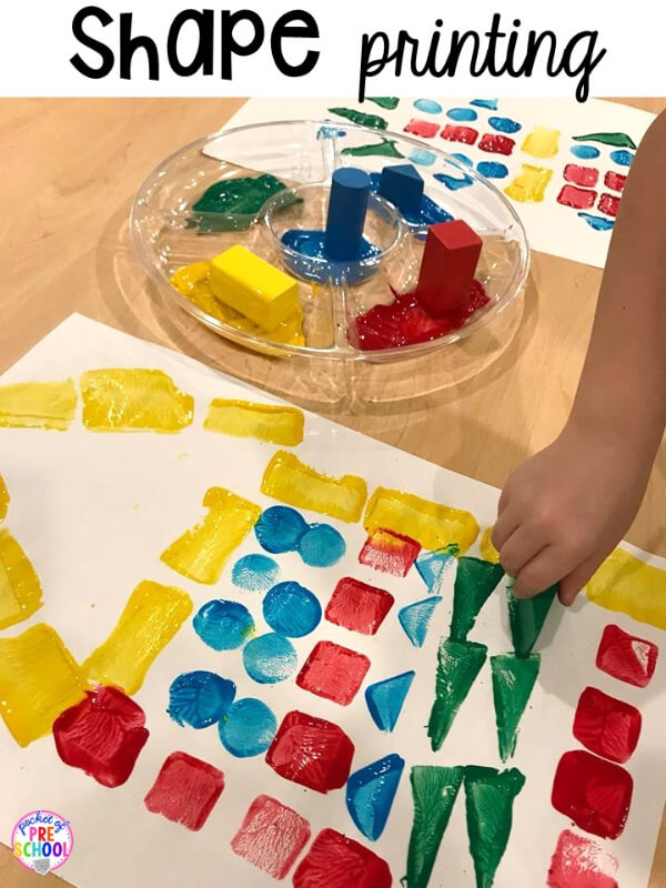 2D Shape Printing Activities For Kindergarten Kindergarten Activities for Teaching Shapes