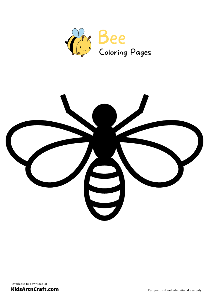 Bee Coloring Pages for Kids – Free Printables