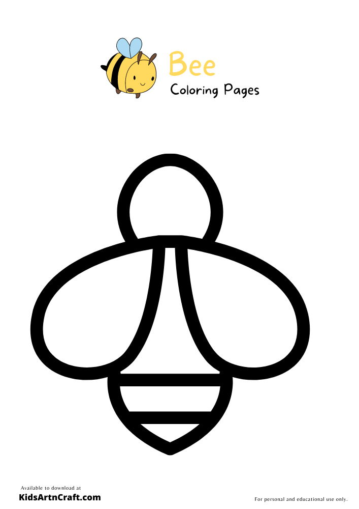 Bee Coloring Pages for Kids – Free Printables