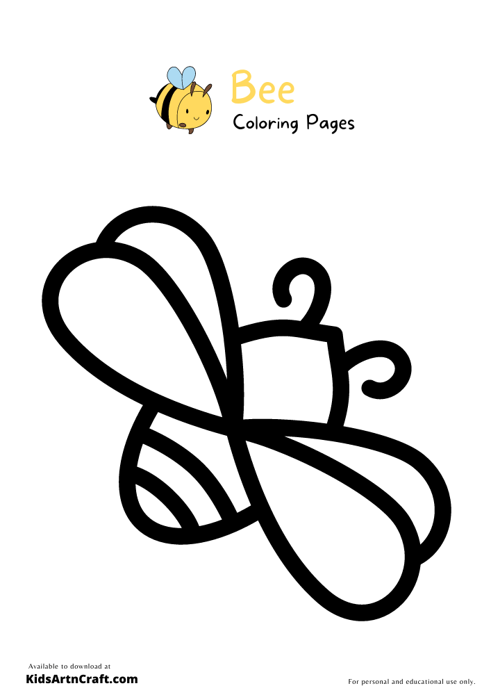 Bee Coloring Pages for Kids – Free Printables