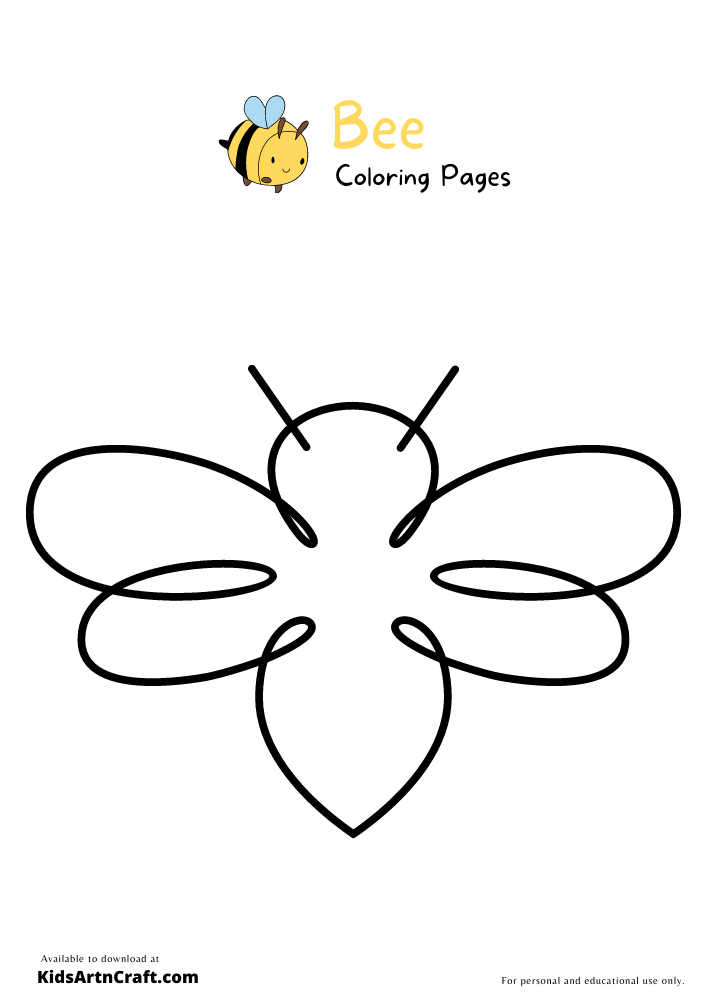 Bee Coloring Pages for Kids – Free Printables