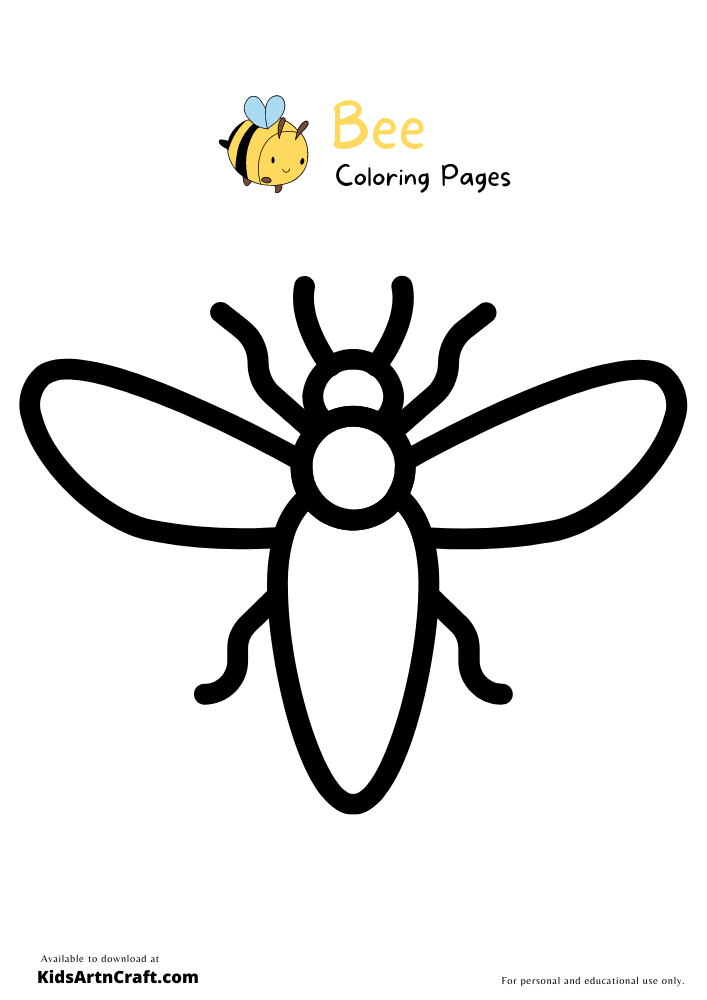 Bee Coloring Pages for Kids – Free Printables