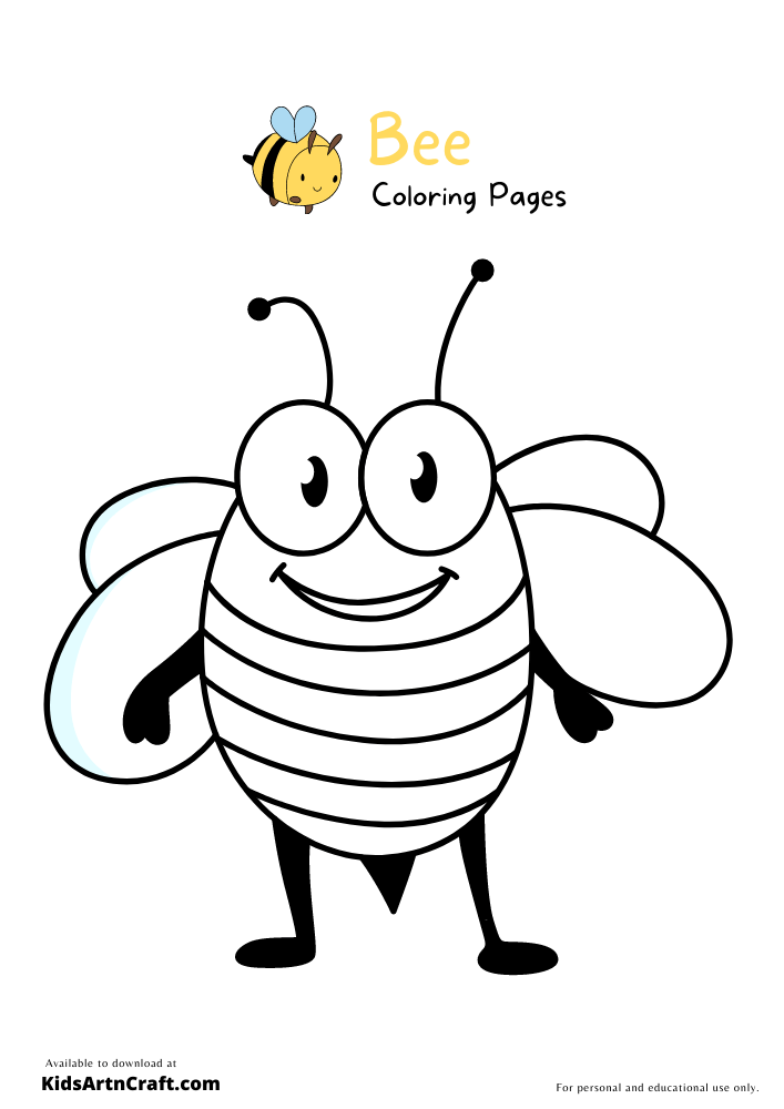 Bee Coloring Pages for Kids – Free Printables