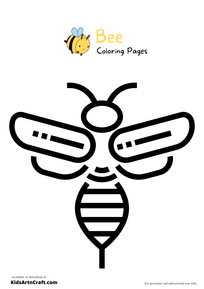 Bee Coloring Pages for Kids – Free Printables