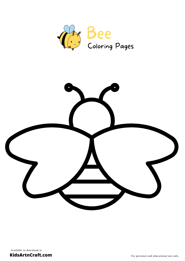 Bee Coloring Pages for Kids – Free Printables