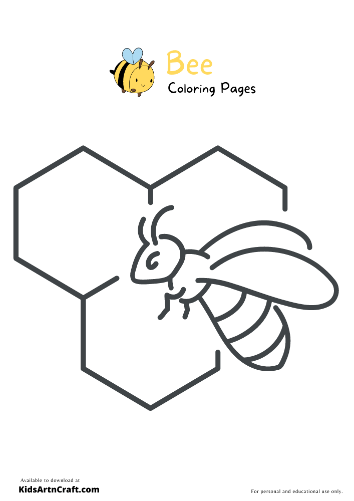 Bee Coloring Pages for Kids – Free Printables