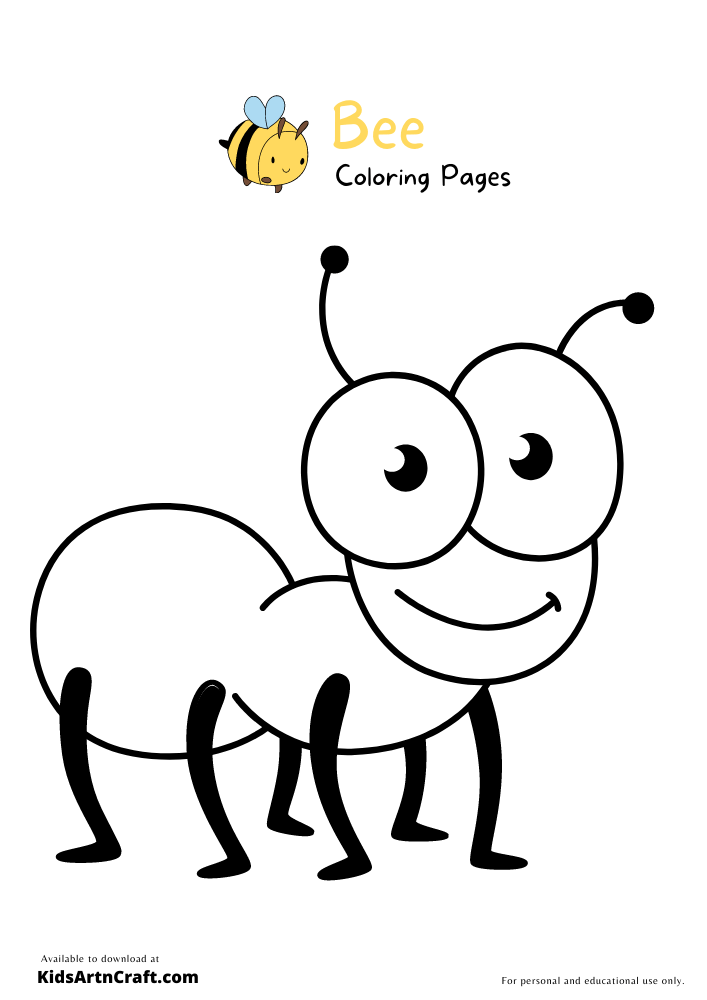 Bee Coloring Pages for Kids – Free Printables