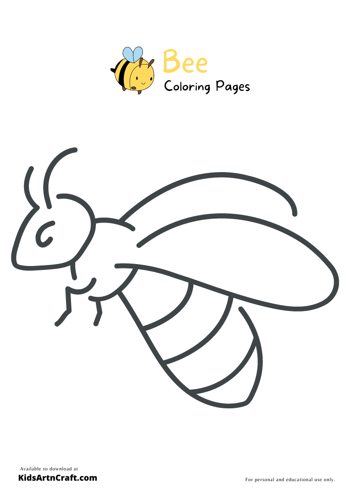 Bee Coloring Pages for Kids – Free Printables