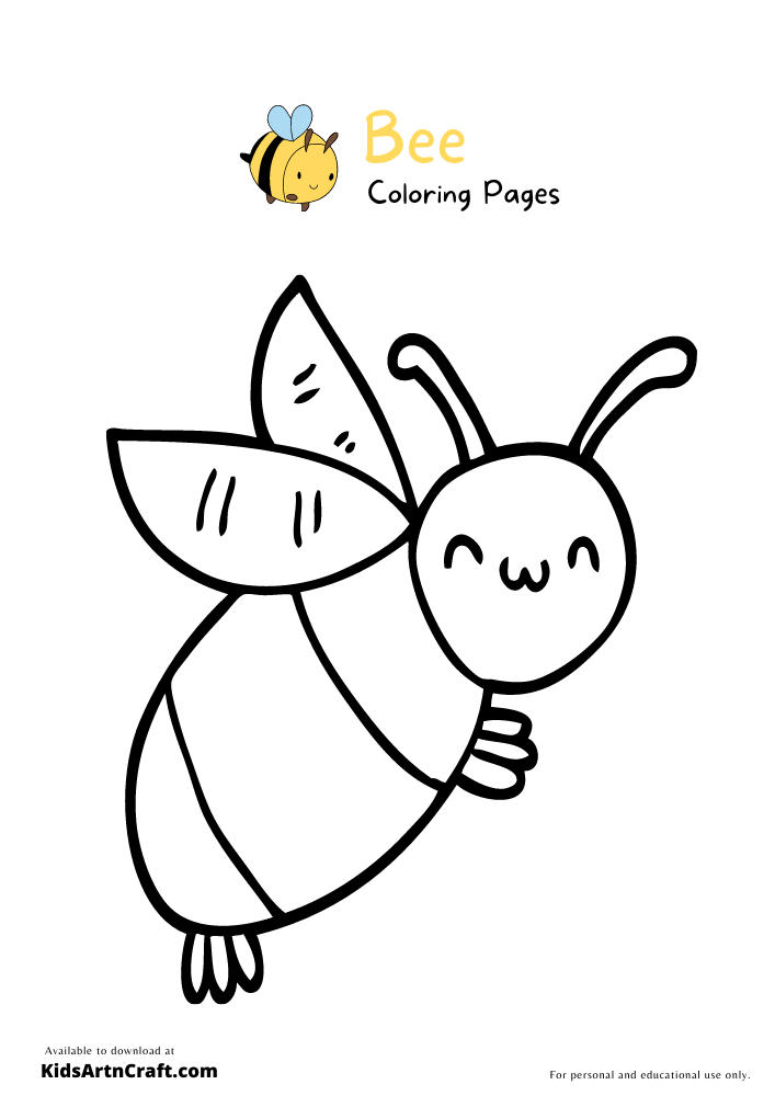 Bee Coloring Pages for Kids – Free Printables