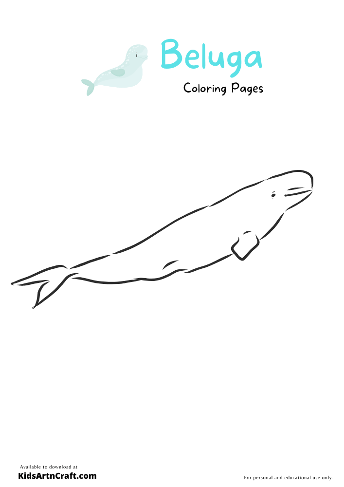 Beluga Coloring Pages for Kids – Free Printables