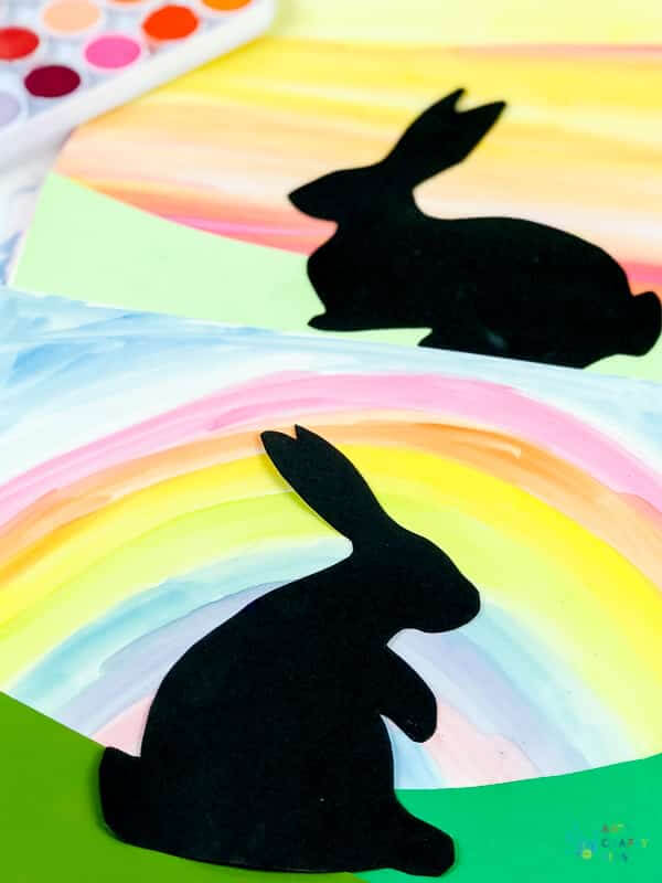 Bunny Silhouette Art And Craft For Kids Easter Crafts to Make for Toddlers