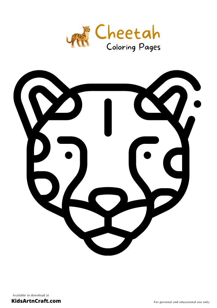 Cheetah Coloring Pages for Kids – Free Printables