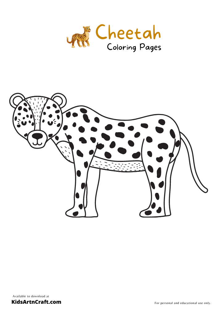 Cheetah Coloring Pages for Kids – Free Printables