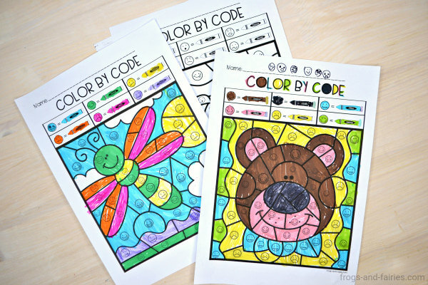 Color By Code: Emotions Craft Activities