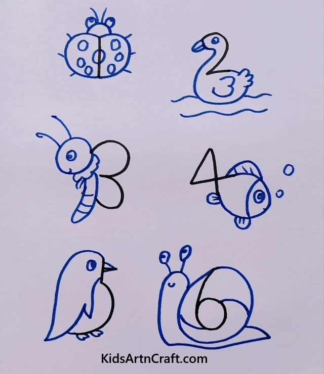Number Drawing Ideas for Kids - Kids Art & Craft