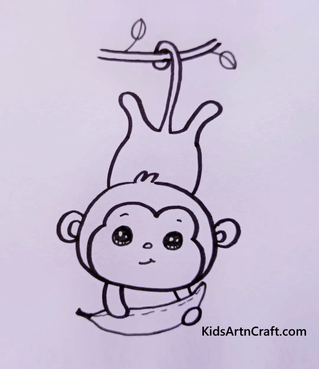 Big Bold Animal Drawing Ideas Mischievous monkey