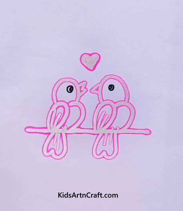 Try These Simple Drawings Made For Kids Couple Birds