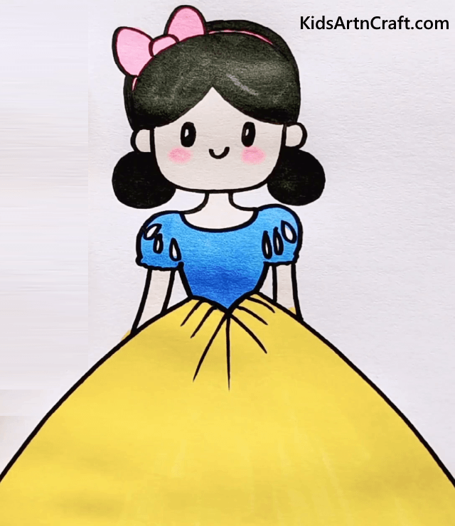 Learn To Express Emotions In Your Drawings Pink Bow And Long Skirt