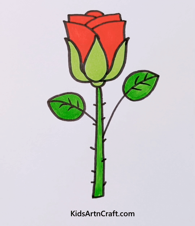  Easy Flower Drawings For Kids Elegant Red Rose