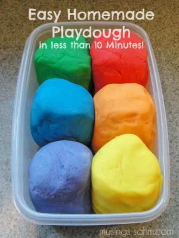 Easy Homemade Playdough Activity For kids
