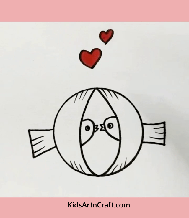 Love Birds Simple Drawings For Kindergartners