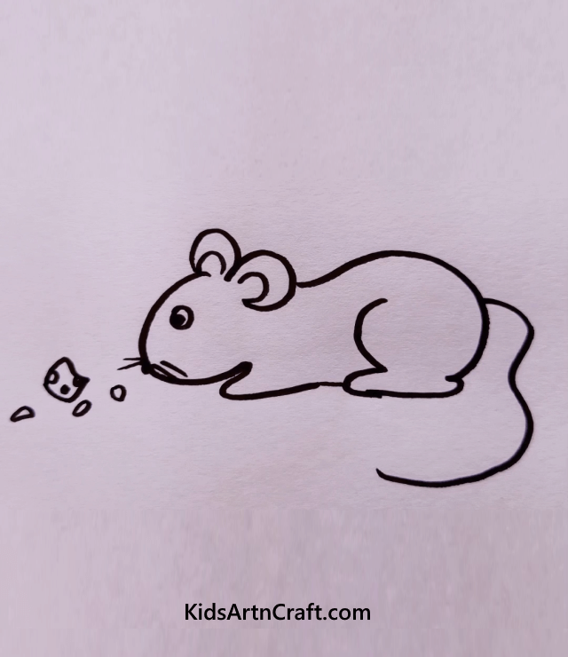 Easy Drawing Activity For Kids To Enhance Their Skills A Rat and Cheese