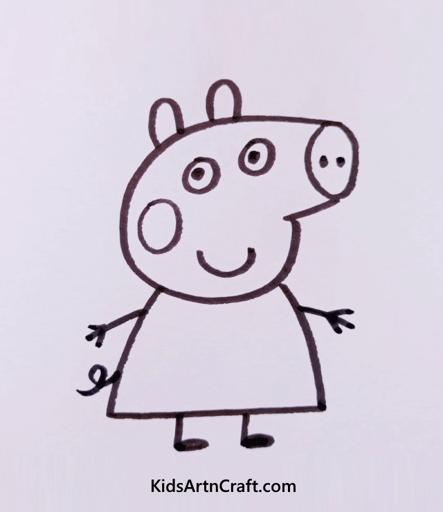 Easy Drawing Activity For Kids To Enhance Their Skills Comical Piglet