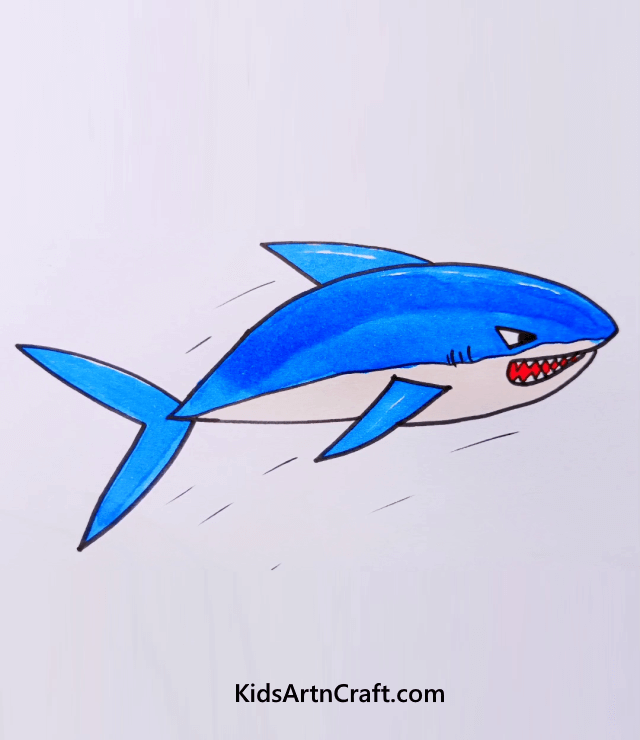 Easy Drawing Activity For Kids To Enhance Their Skills Angry Shark