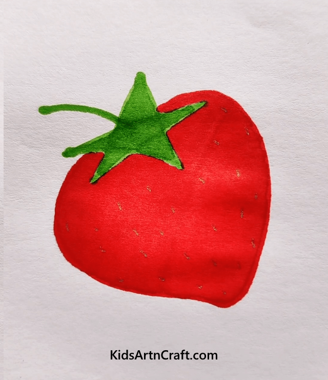 Easy Fruits & Vegetables Drawings Drawing Of A Red Strawberry