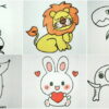 Simple & Cute Animal Drawings for Kids