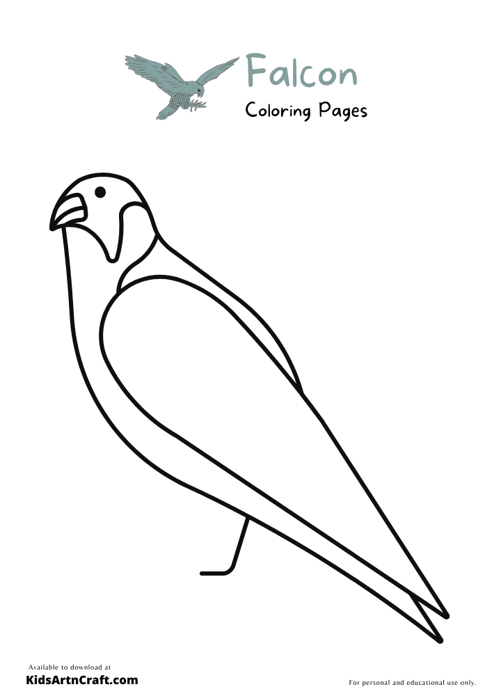 Falcon Coloring Pages For Kids – Free Printables