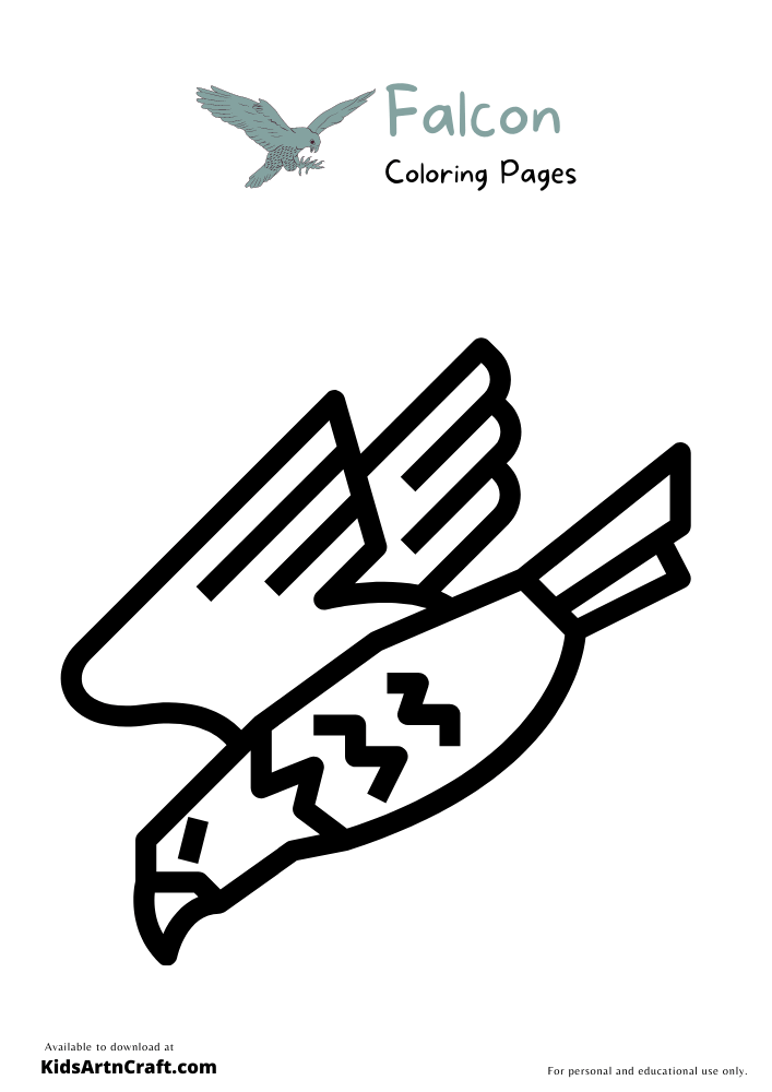 Falcon Coloring Pages For Kids – Free Printables