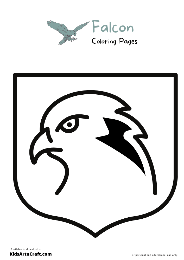 Falcon Coloring Pages For Kids – Free Printables