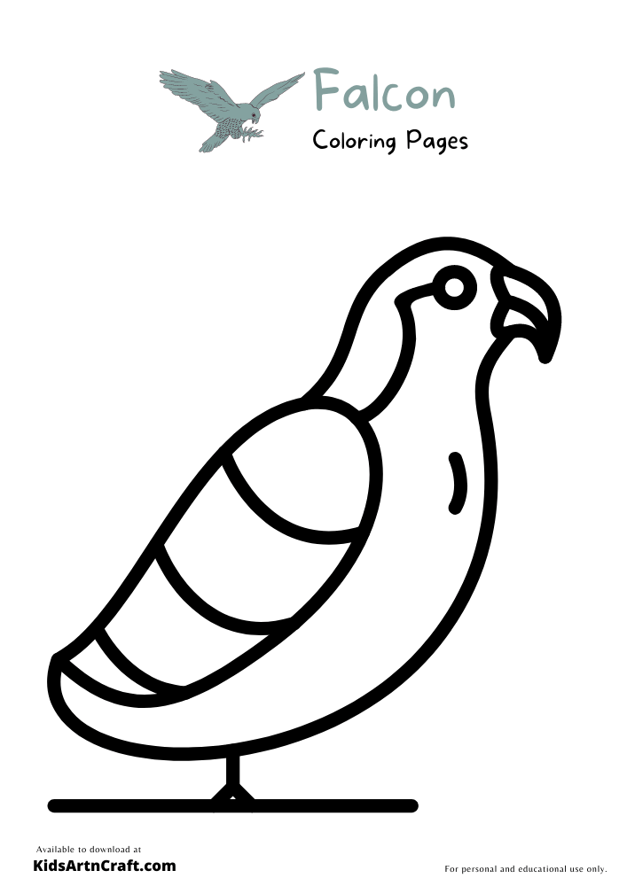 Falcon Coloring Pages For Kids – Free Printables