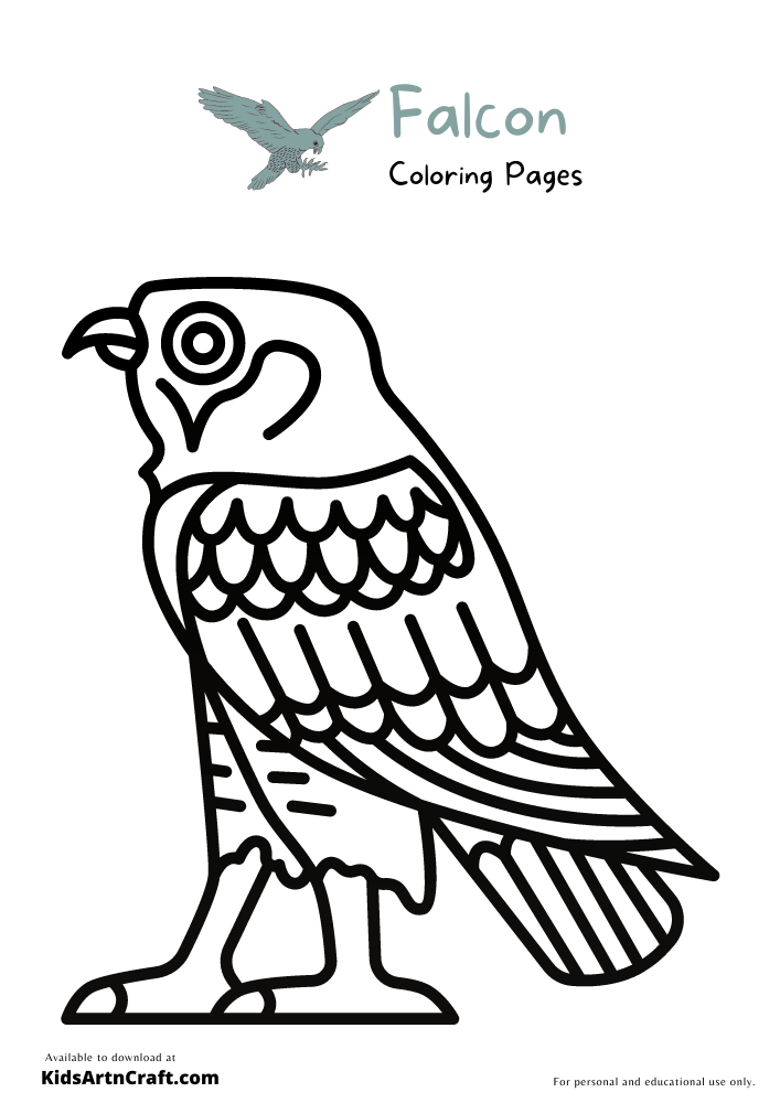 Falcon Coloring Pages For Kids – Free Printables