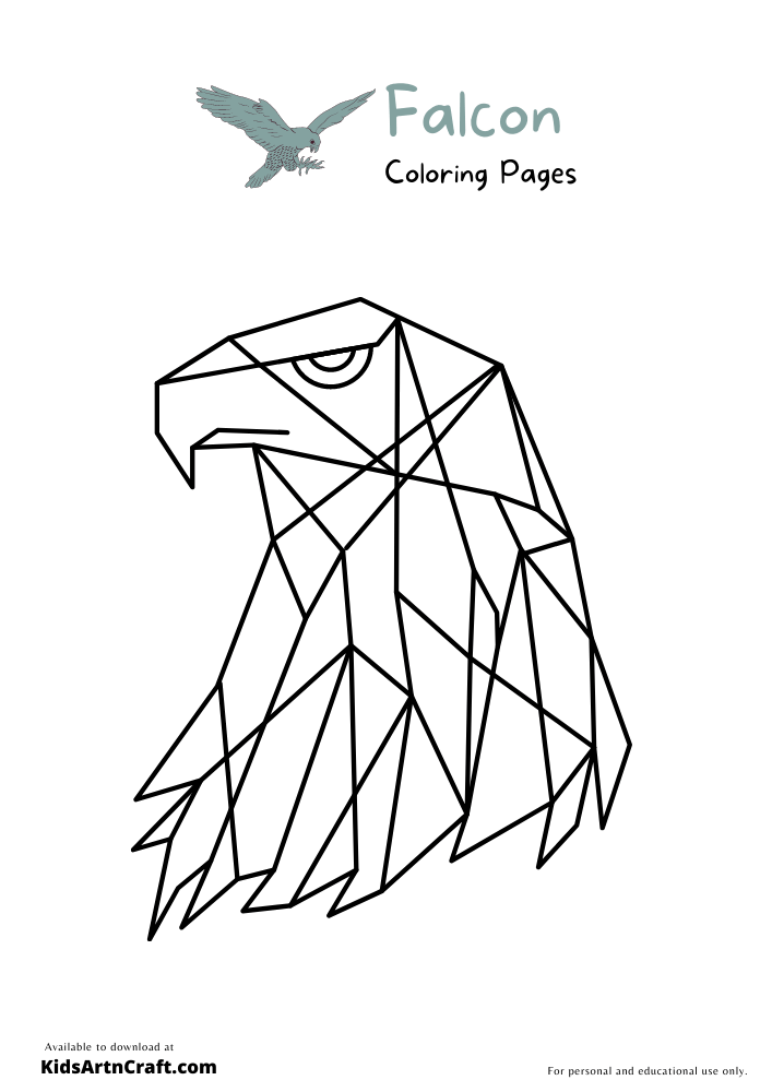 Falcon Coloring Pages For Kids – Free Printables