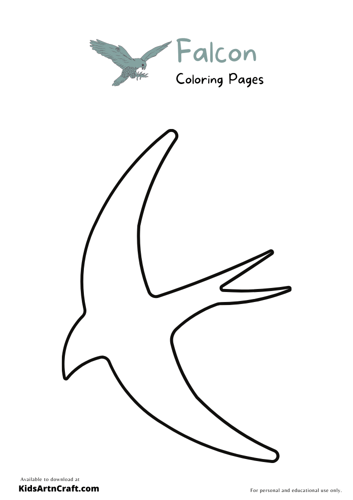 Falcon Coloring Pages For Kids – Free Printables