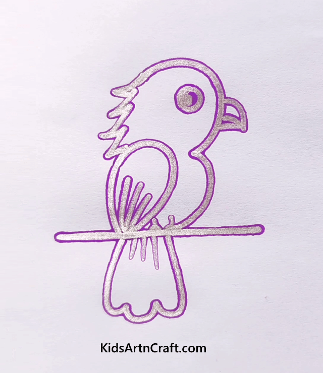 Cute, Little Drawing For Kids And Beginners Bird